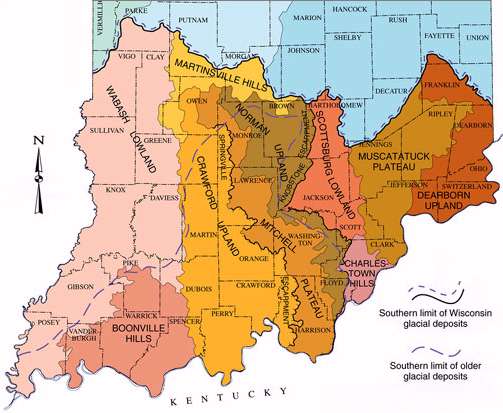 indiana caves map